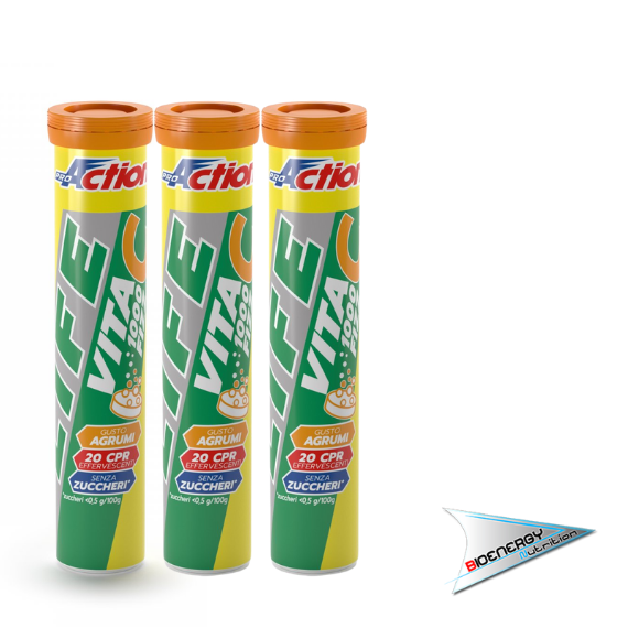 Pro Action-LIFE VITA C 1000 FIZZ (Gusto: agrumi - Conf. 20 cps effervescenti)     
